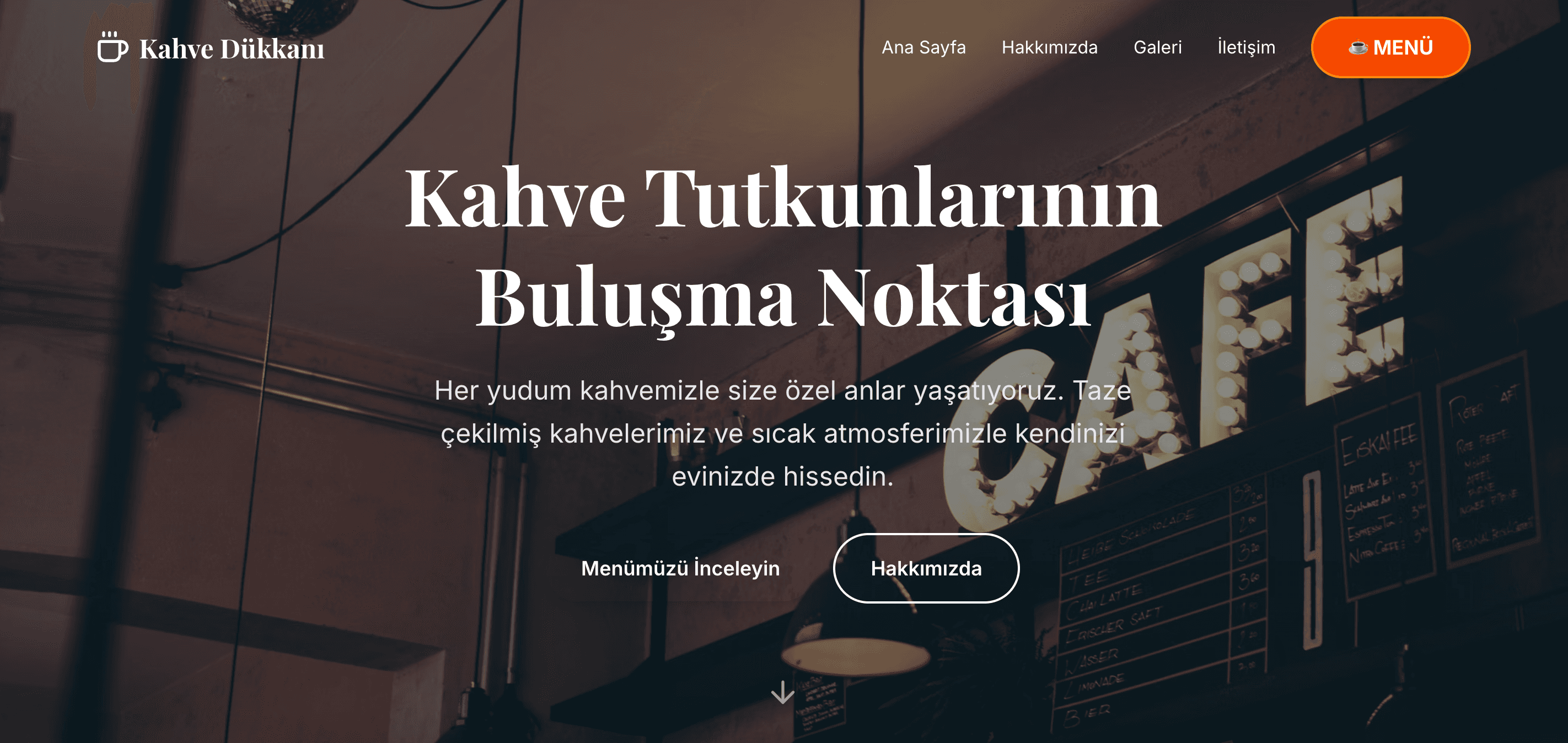 Kahve Durağı web sitesi